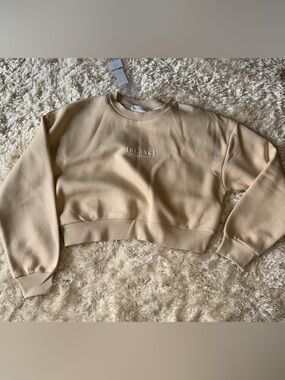 Essentials Beige Crewneck Sweatshirt with Tag